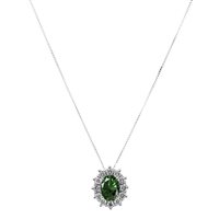 Collana Gazzola Gioielli Donna in Oro bianco Smeraldo 0.76 Ct GI-160-16-1-CV13-4-S-OV-N-F-VS - GI-160-16-1-CV9-4-S-OV-N-G-SI